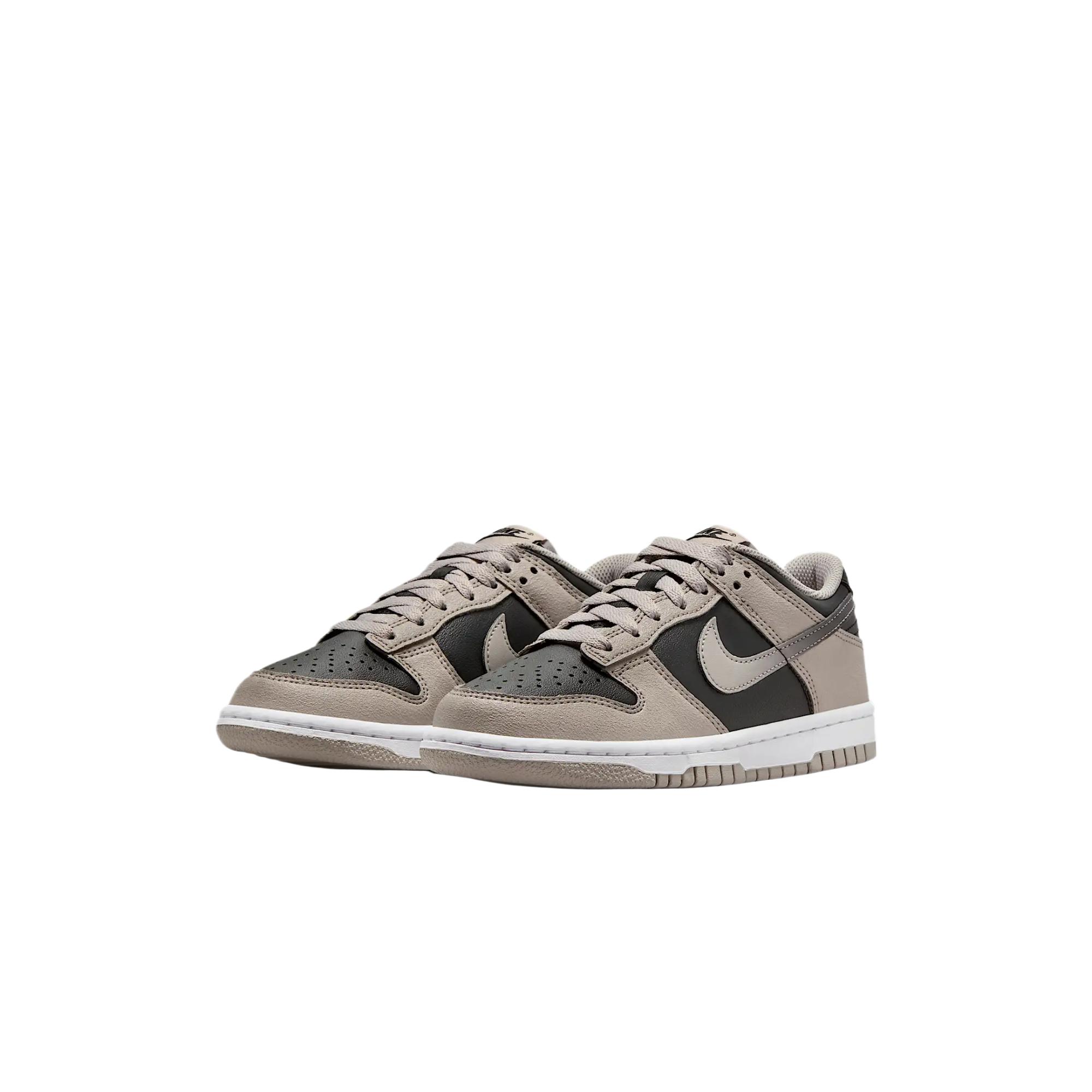 Nike Dunk Low детские повседневные кроссовки Preppy Gray White Black для подростков — фото 3