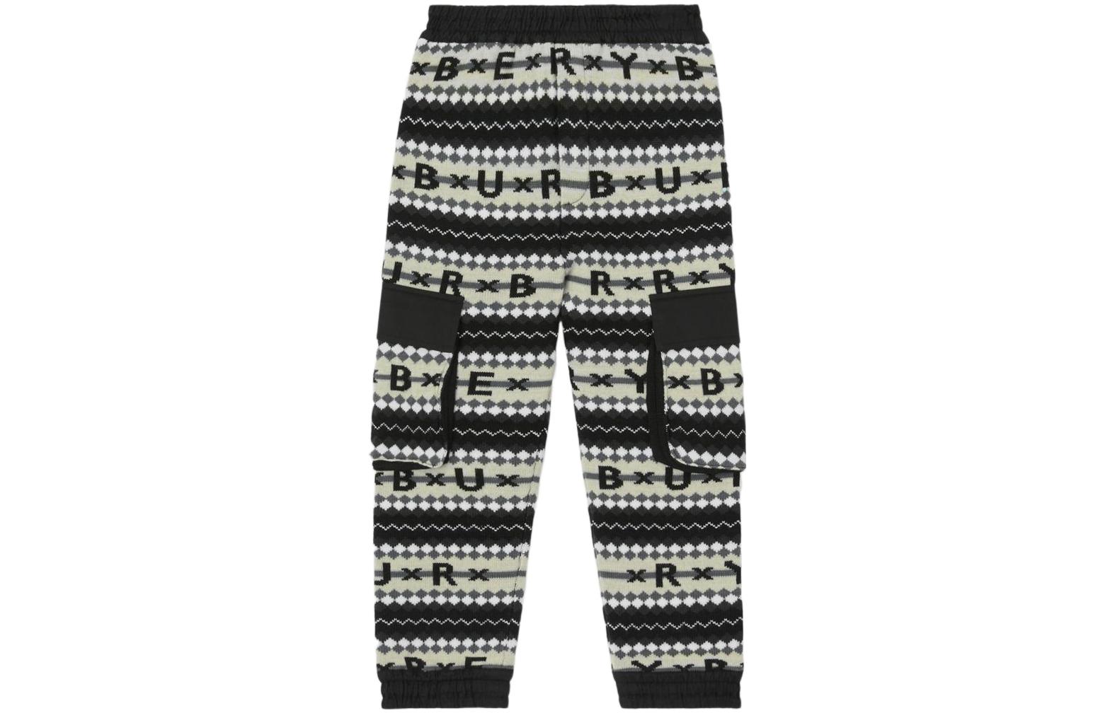 

Burberry Детские вязаные спортивные штаны Black