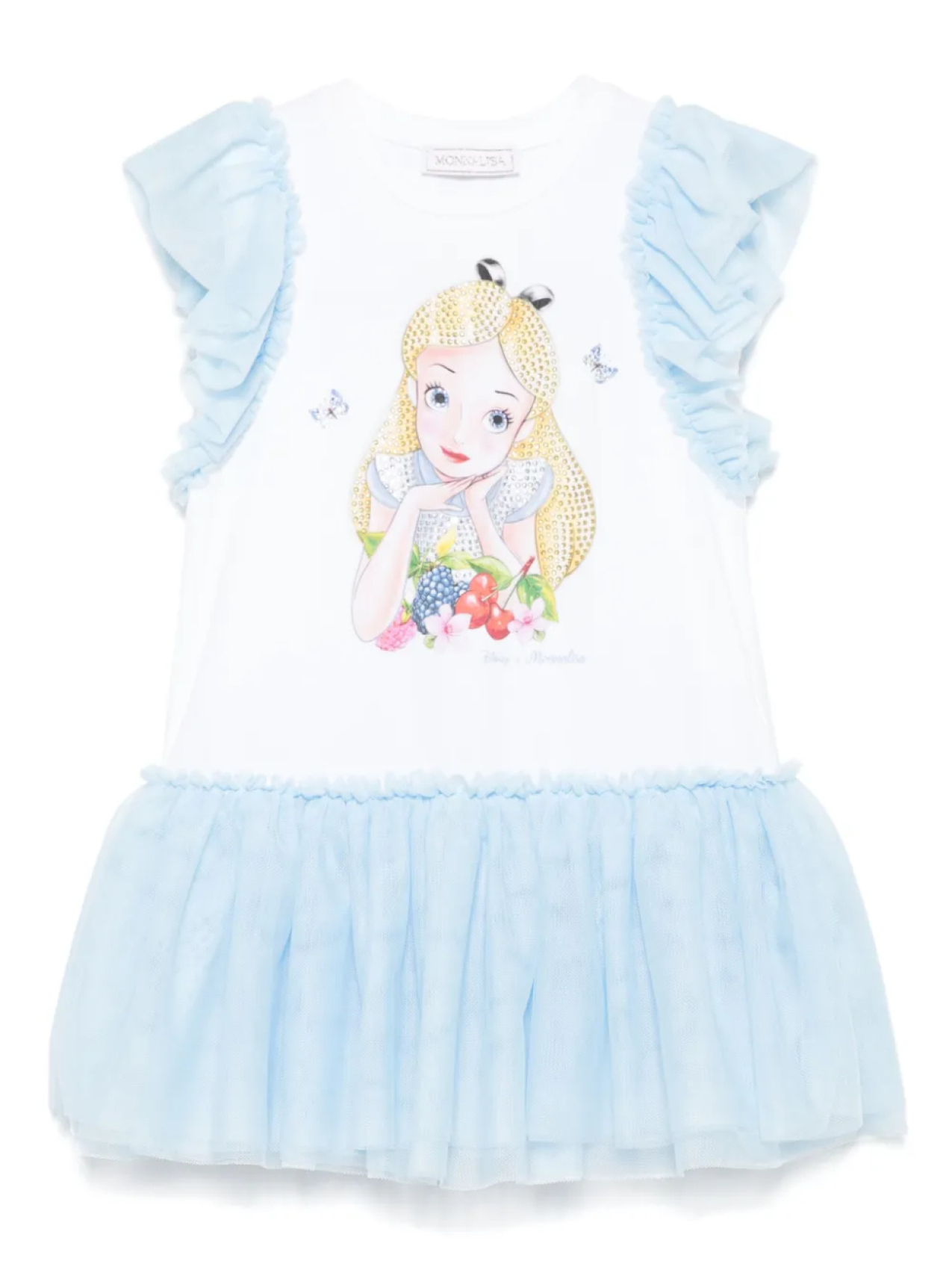 

Monnalisa платье с принтом Alice из коллаборации с Disney, белый