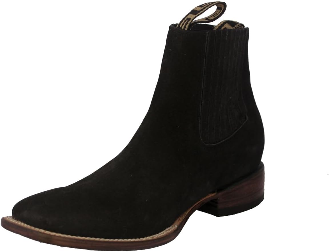 

Мужские ботинки Chelsea El Presidente Mens из нубука с квадратным носком в западном стиле, черный