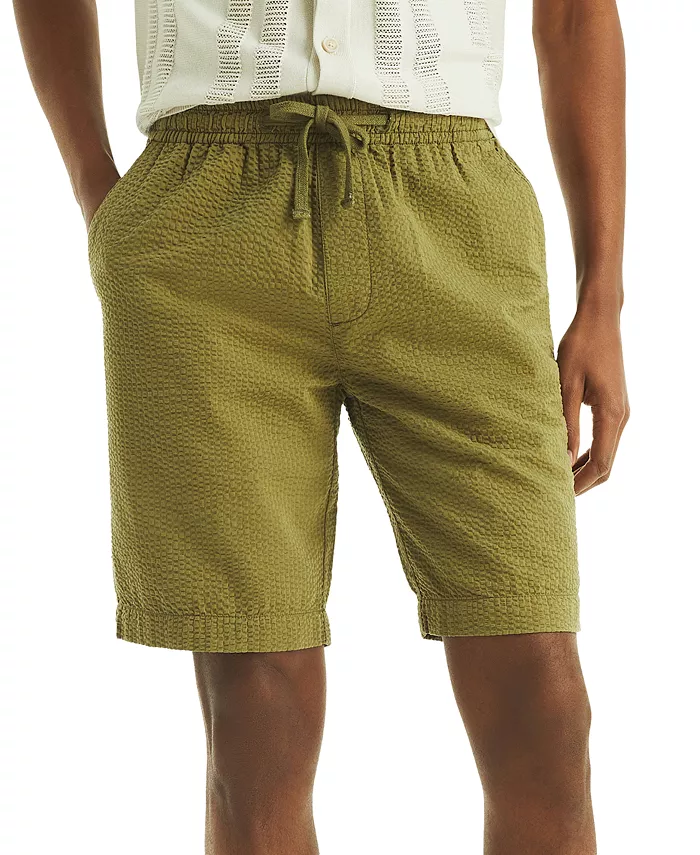 

Мужские шорты Seersucker Drawstring длиной 9,5 дюйма на шнурке Nautica, зеленый