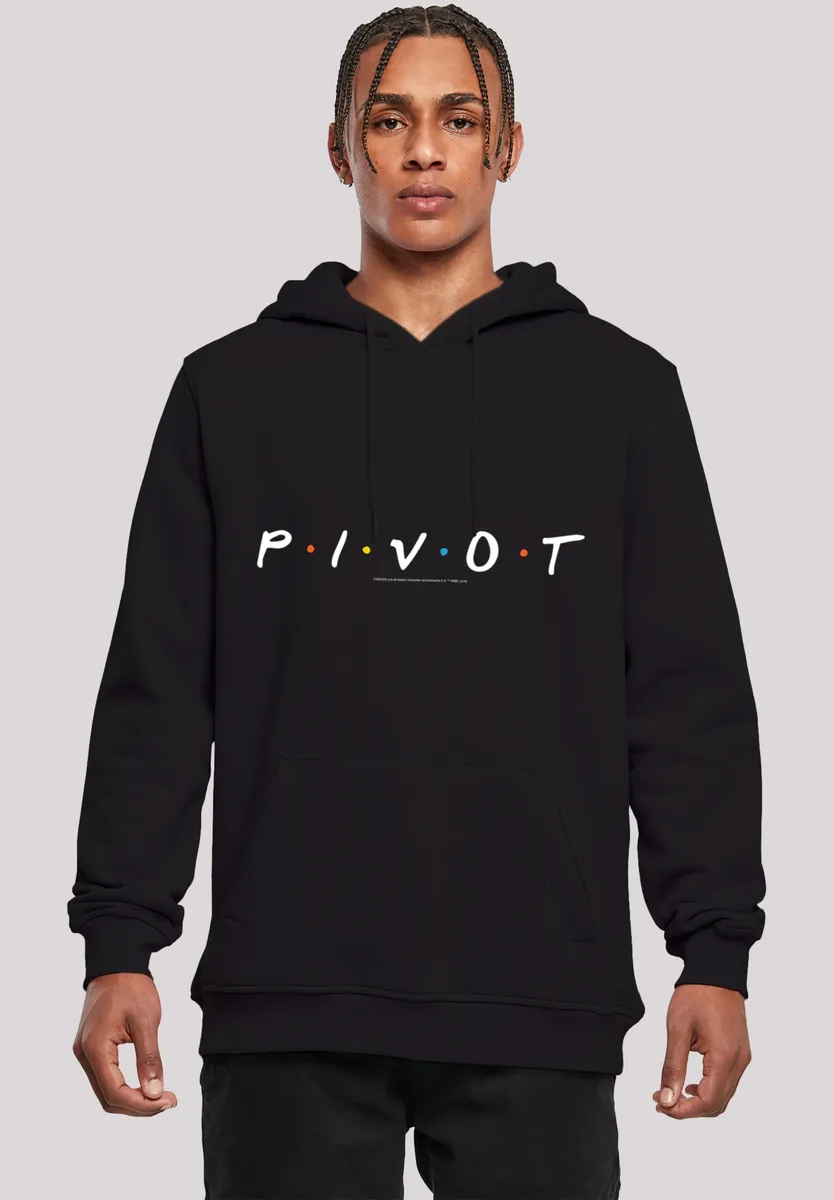 

F4NT4STIC Толстовка "FRIENDS TV Series Pivot Logo BLK", мужская, премиальный товар, приталенный крой, толстовка с принтом, черный