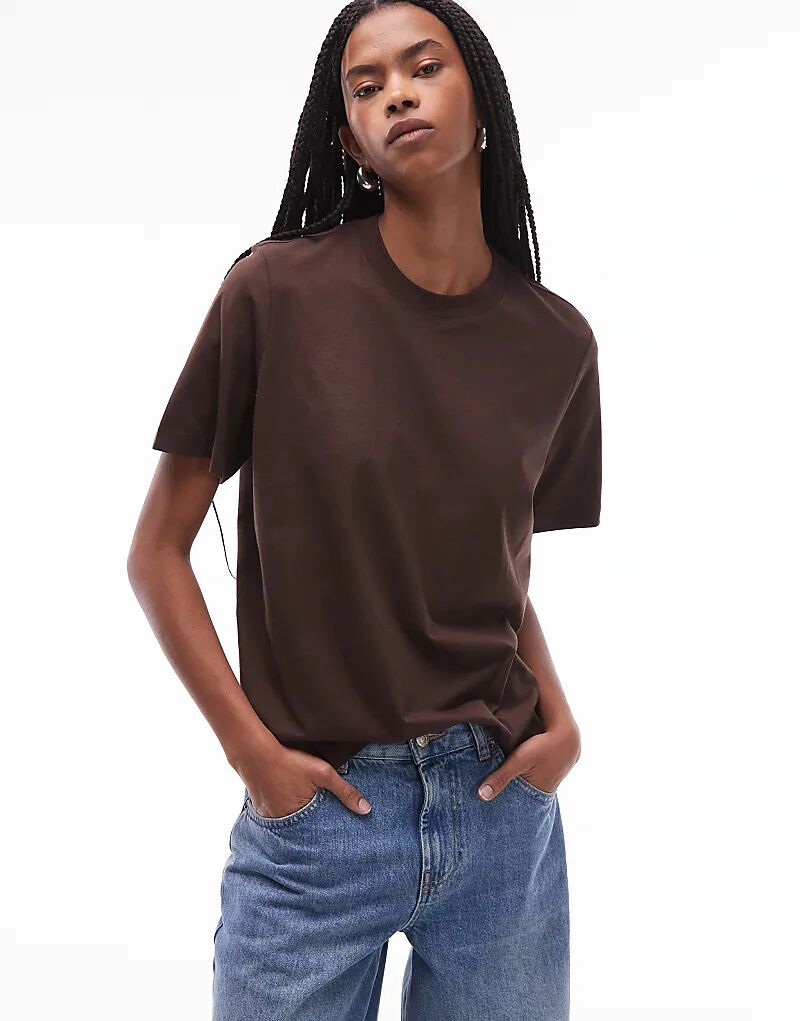 

Свободная футболка с короткими рукавами & Other Stories коричневого цвета