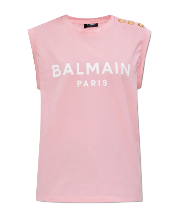 

Топ с декоративными пуговицами Balmain, розовый