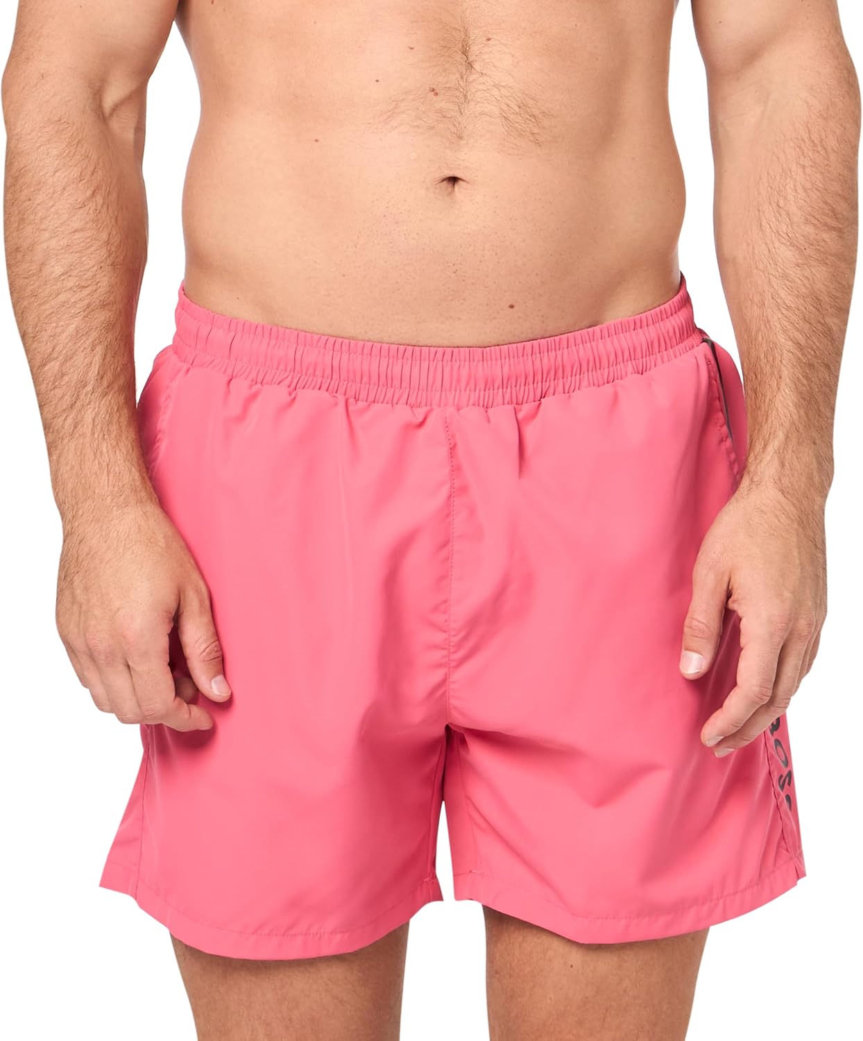 

Мужские плавки BOSS с вертикальным логотипом, Pink Punch, Розовый, Мужские плавки BOSS с вертикальным логотипом, Pink Punch