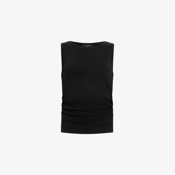 

Катарина прямой крой безрукавка из хлопка Allsaints, черный