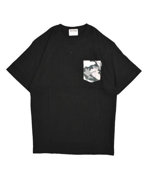 

Футболка с карманом и принтом DOUBLE STEAL, черная