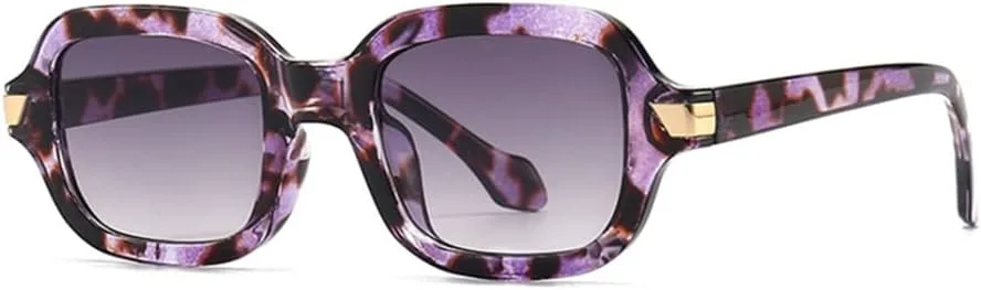 

Женские солнцезащитные очки маленького размера в винтажном стиле, оранжевые, ретро, ​​с заклепками, с защитой от УФ-излучения UV400 generic, Purple Flower