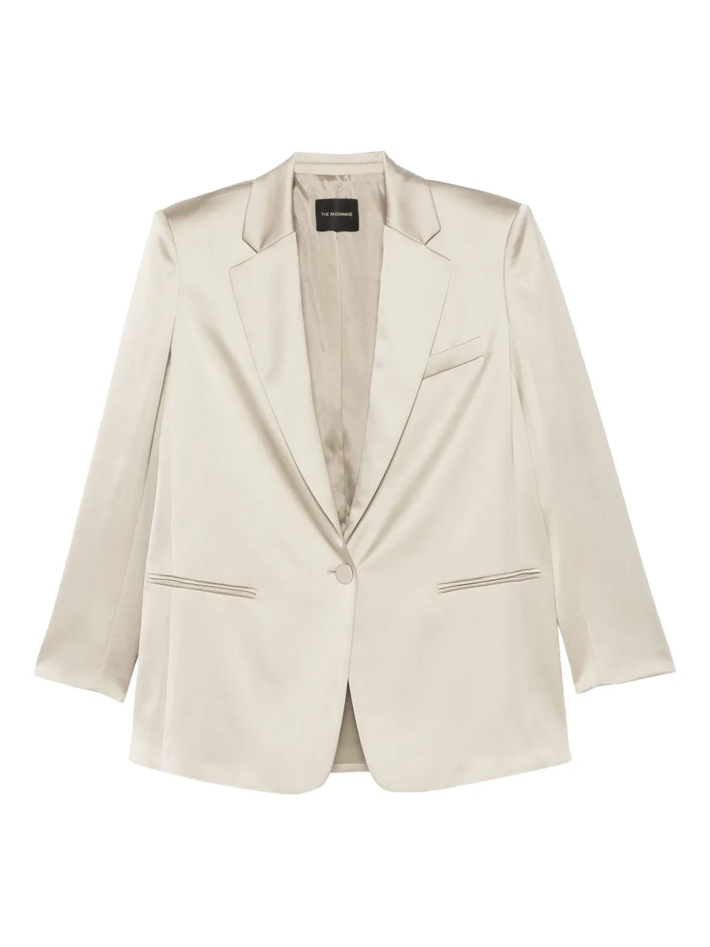 

Однобортный пиджак с заостренными лацканами THE ANDAMANE, нейтральный