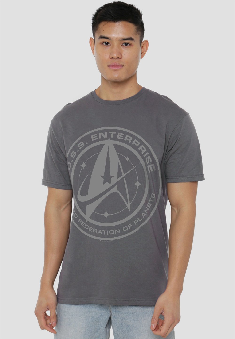 

Футболка с принтом STAR TREK DISCOVERY ENTERPRISE CREST Cotton Soul, антрацит
