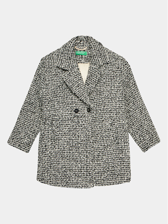 

Шерстяное пальто обычного кроя United Colors Of Benetton, серый
