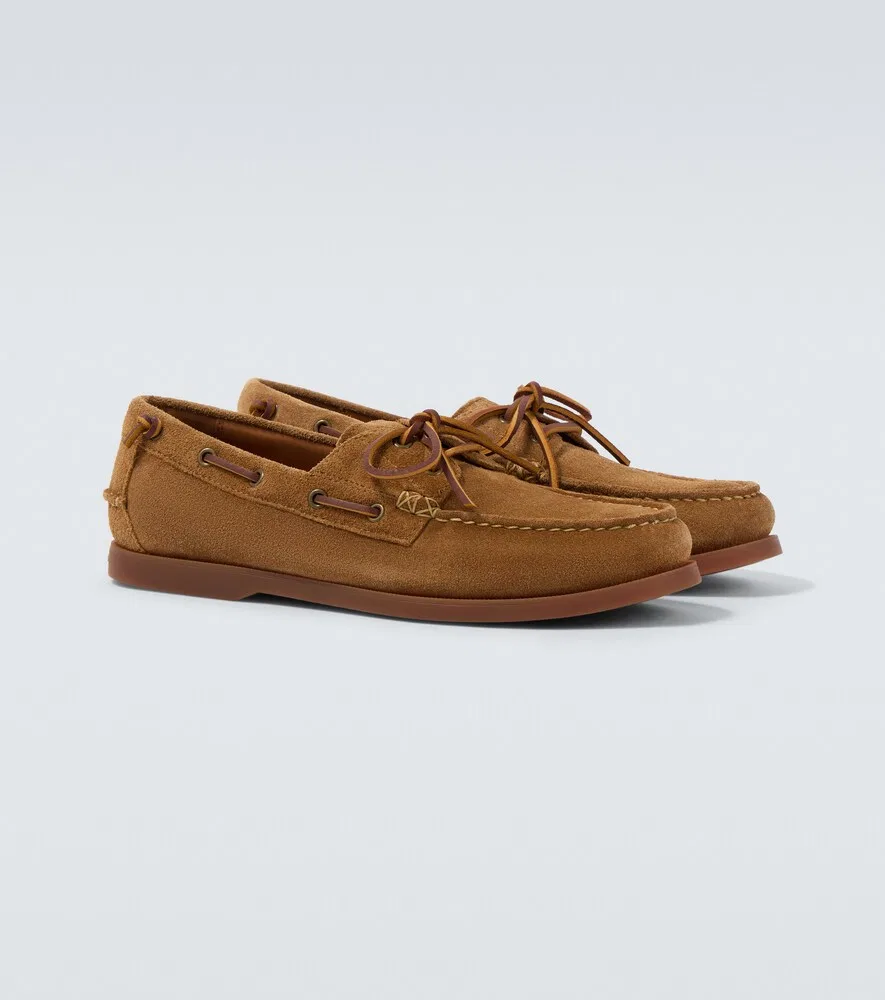 Замшевые лодочные туфли Polo Ralph Lauren, коричневый