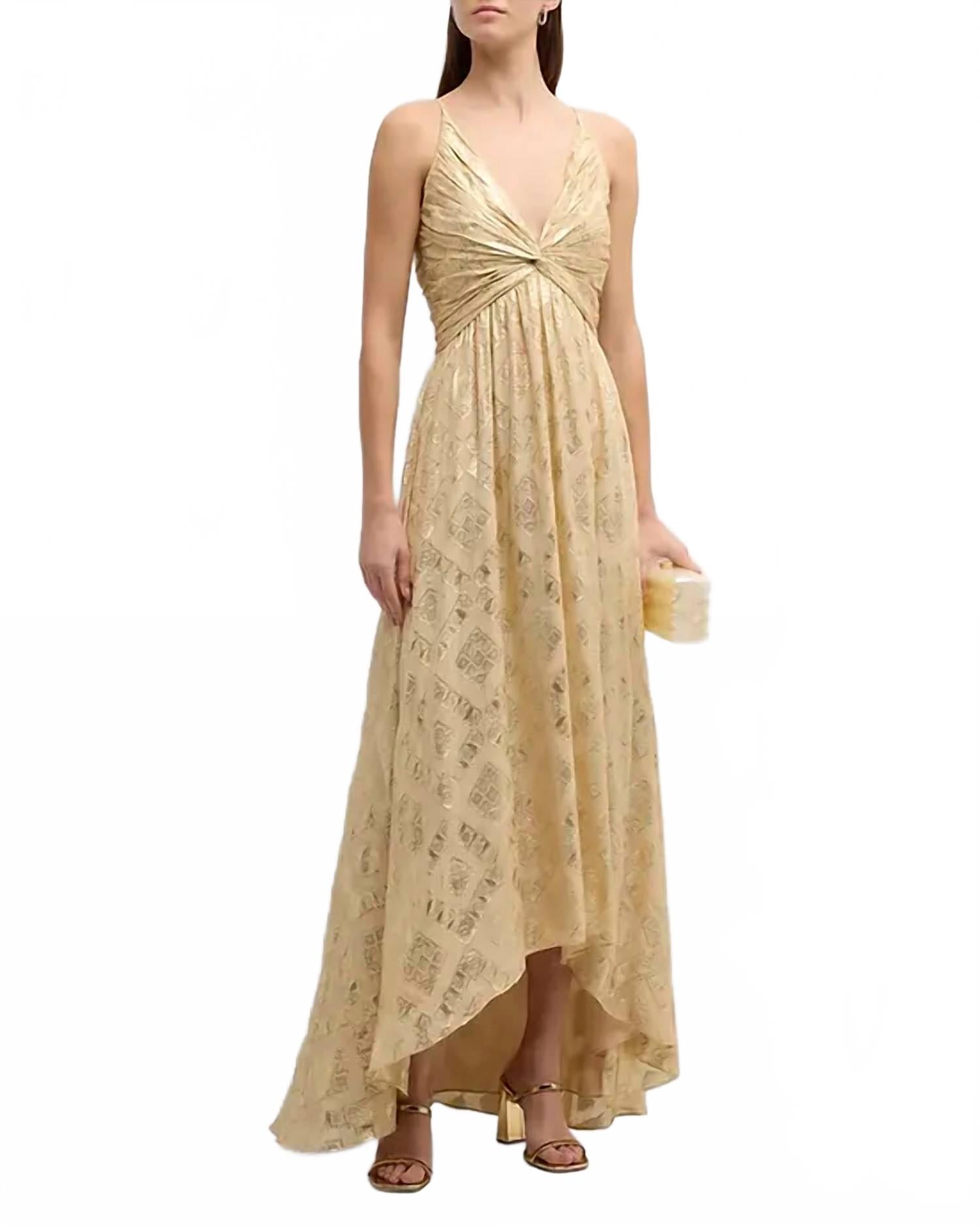 

Ramy Brook Платье Toby с V-образным вырезом, золотого цвета