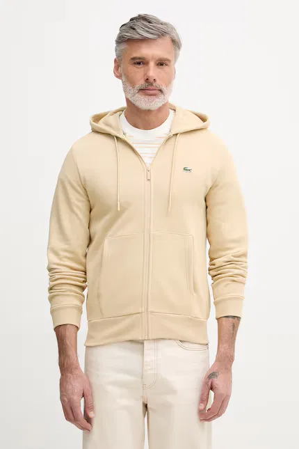 Бежевая кофта на молнии Lacoste