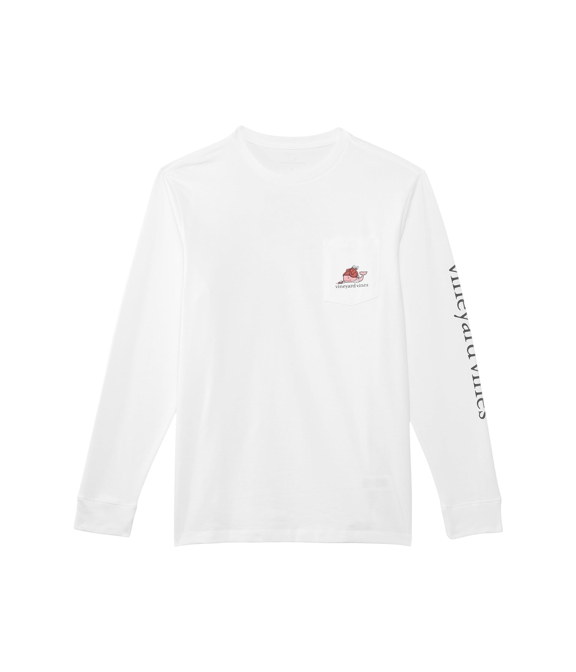 

Футболка Vineyard Vines Turkey Hat Whale Long Sleeve Tee, White Cap