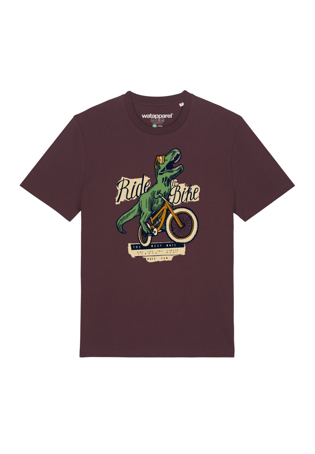 

Футболка с принтом T-REX FAHRRAD watapparel, темно-красный