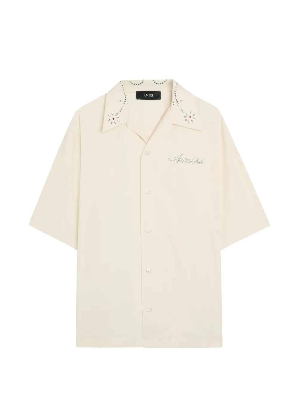 

Украшенная рубашка в стиле кэмп Amiri, бежевый