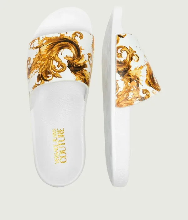 Тапочки FONDO SLIDE DIS.SQ4 Versace Jeans Couture, белый — фото 4