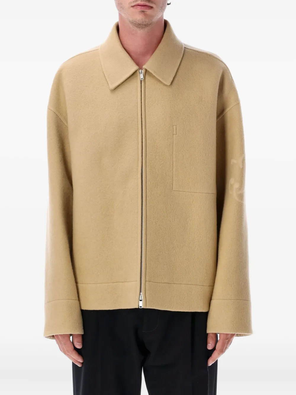 

Куртка на молнии с логотипом JIL SANDER