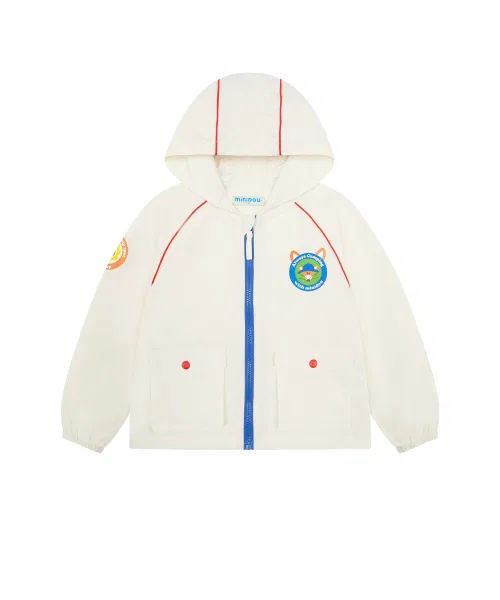 Ветровка Fox Windbreaker MINIDOU для мальчиков, айвори — фото 3