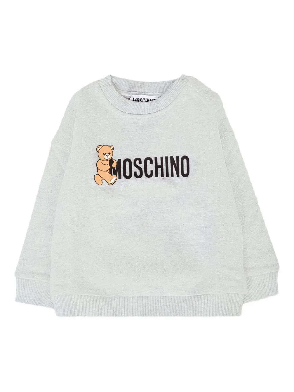 

Топ с круглым вырезом и принтом Тедди Moschino Kids, серый