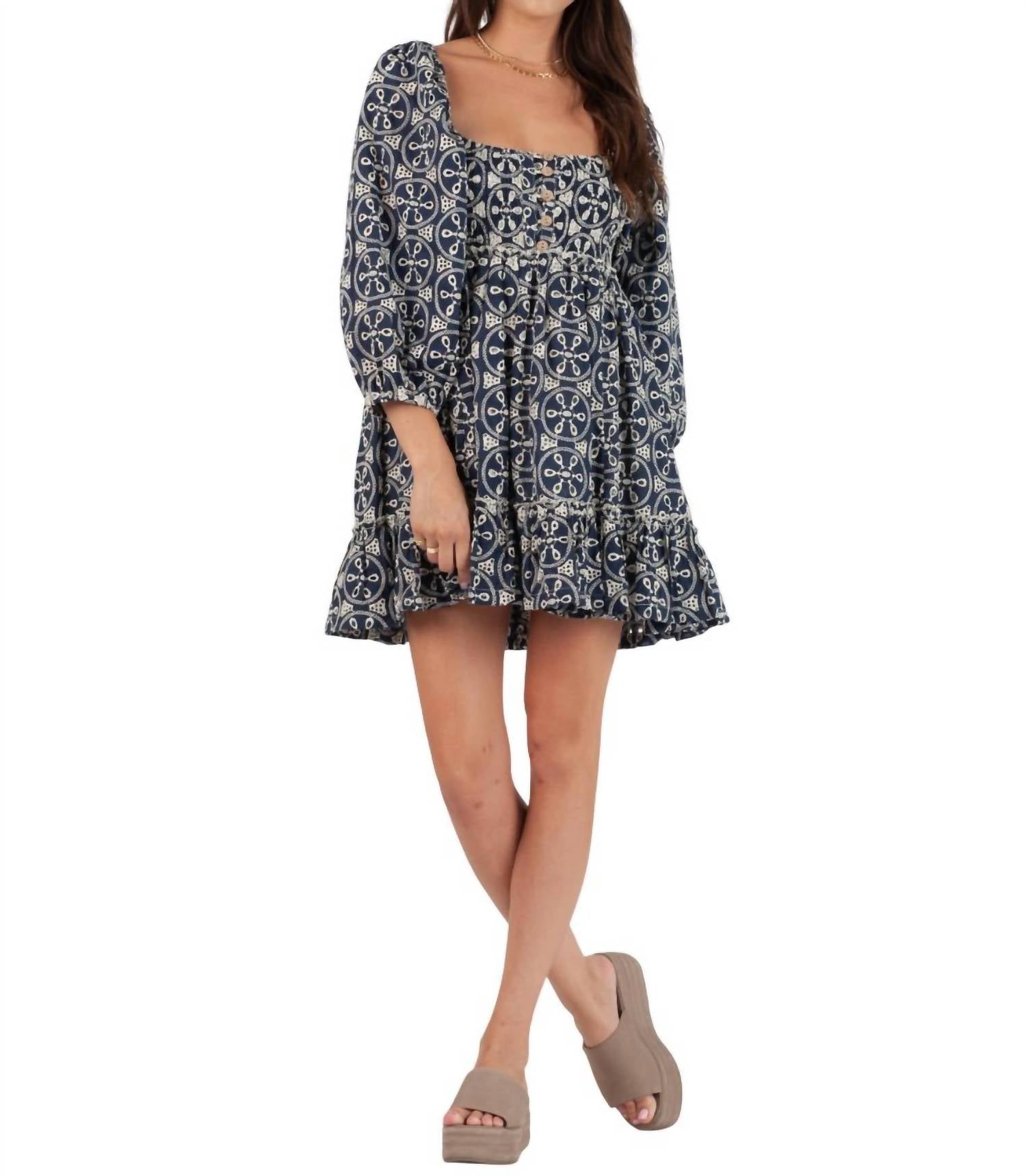 

Платье Faith Eyelet в темно-синем цвете LUCCA