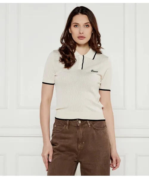 

Футболка поло Slim fit Guess Active, бежевый