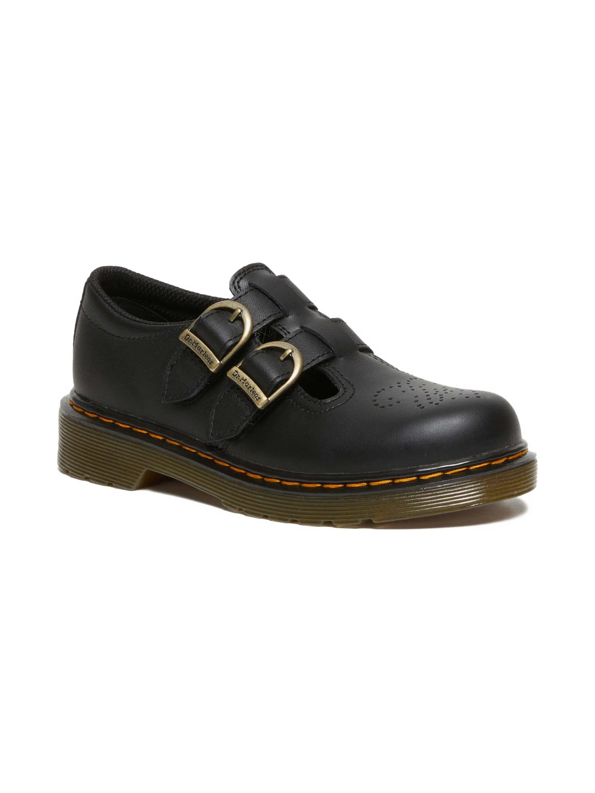 

Ботинки с пряжками Dr. Martens Kids, черный