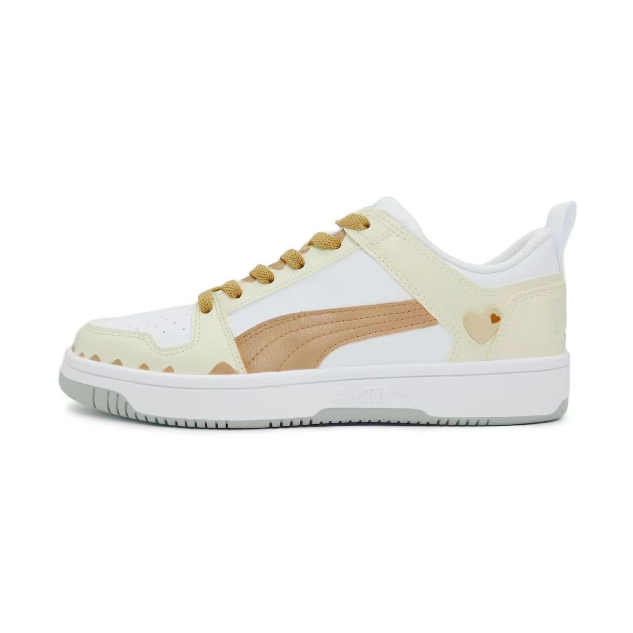 

Кроссовки Puma Rebound Layup Skateboarding Shoes Unisex Low-top White/beige/coffee, светло-желтый