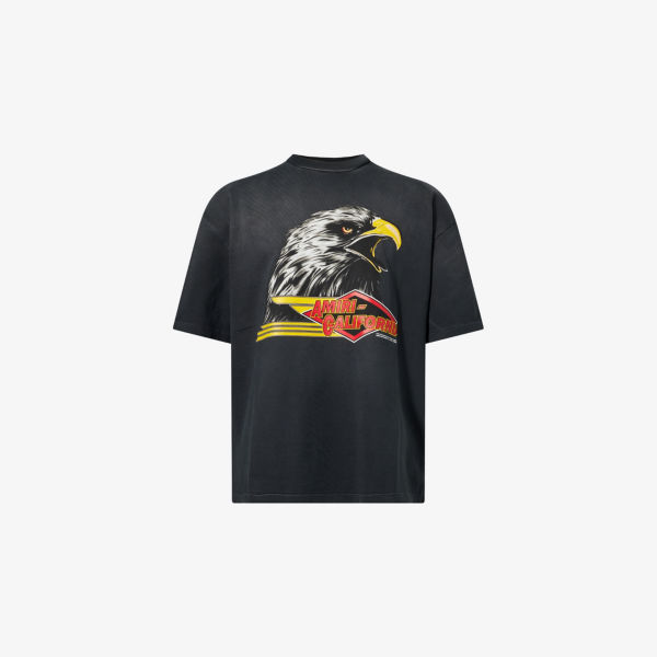 

Футболка из хлопкового джерси с принтом Eagle Amiri, черный