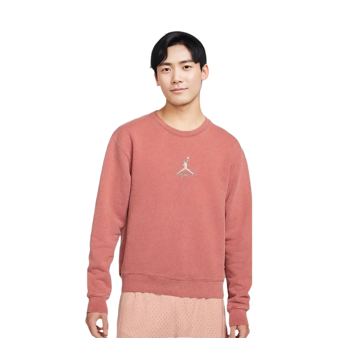 Jordan Свитшот мужской Rusty Pink с круглым вырезом Moderate Regular — фото 3