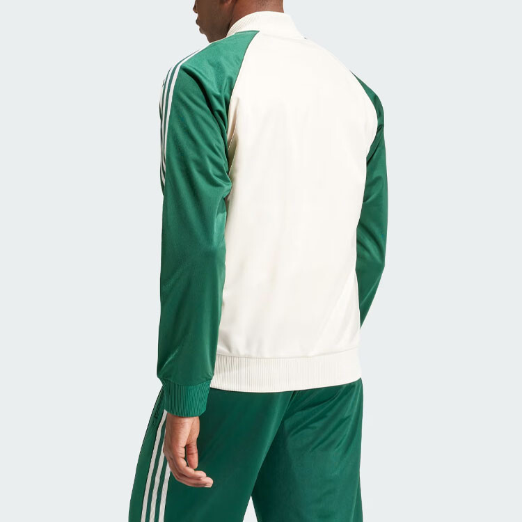 Спортивная куртка SST Track Zip Up бежево-зеленого цвета Adidas Originals, зеленый — фото 3