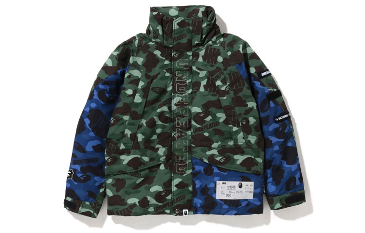 

Куртка для сноуборда BAPE X Undefeated Color Camo A Bathing Ape, зеленый