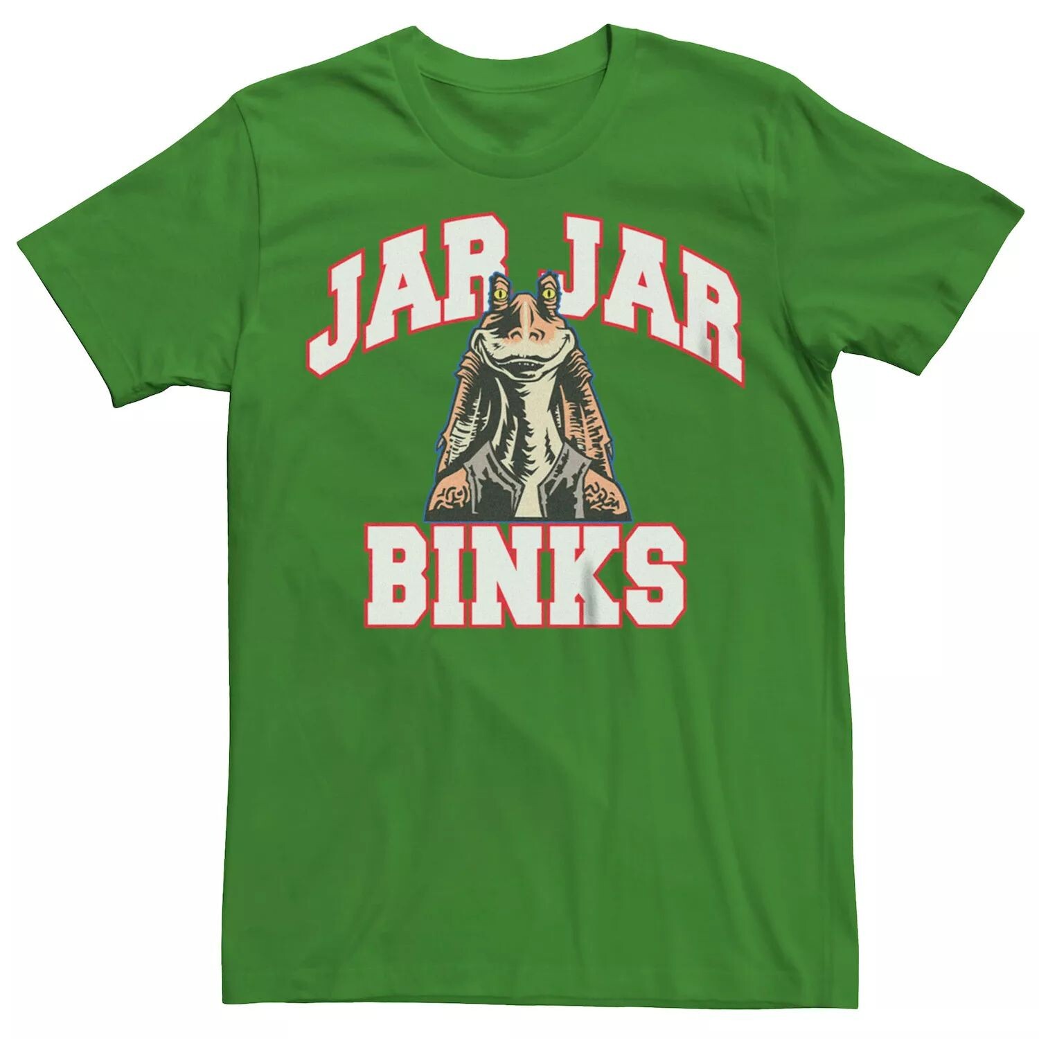 

Мужская футболка с графическим рисунком Jar Jar Binks в университетском стиле Star Wars Jar Jar Binks