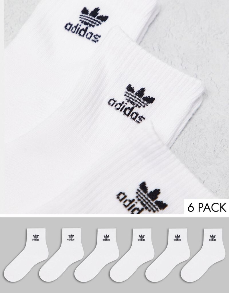 

Комплект из шести пар носков adidas белого цвета