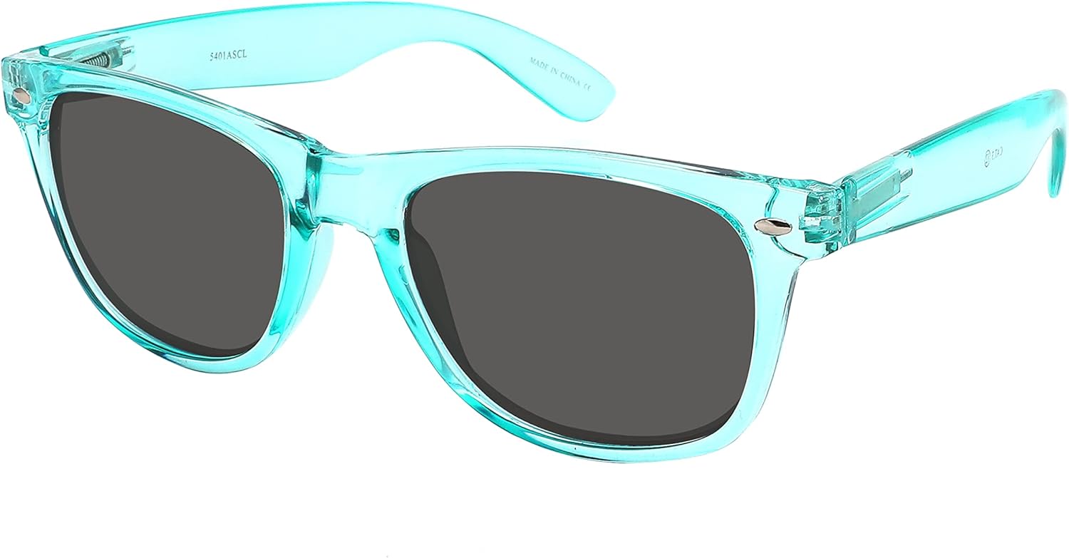 

Солнцезащитные очки EDGEIWEAR в классической оправе из рогового бусин с прозрачными линзами, серыми линзами и пружинным шарниром, с защитой от УФ-излучения, Clear Light Blue