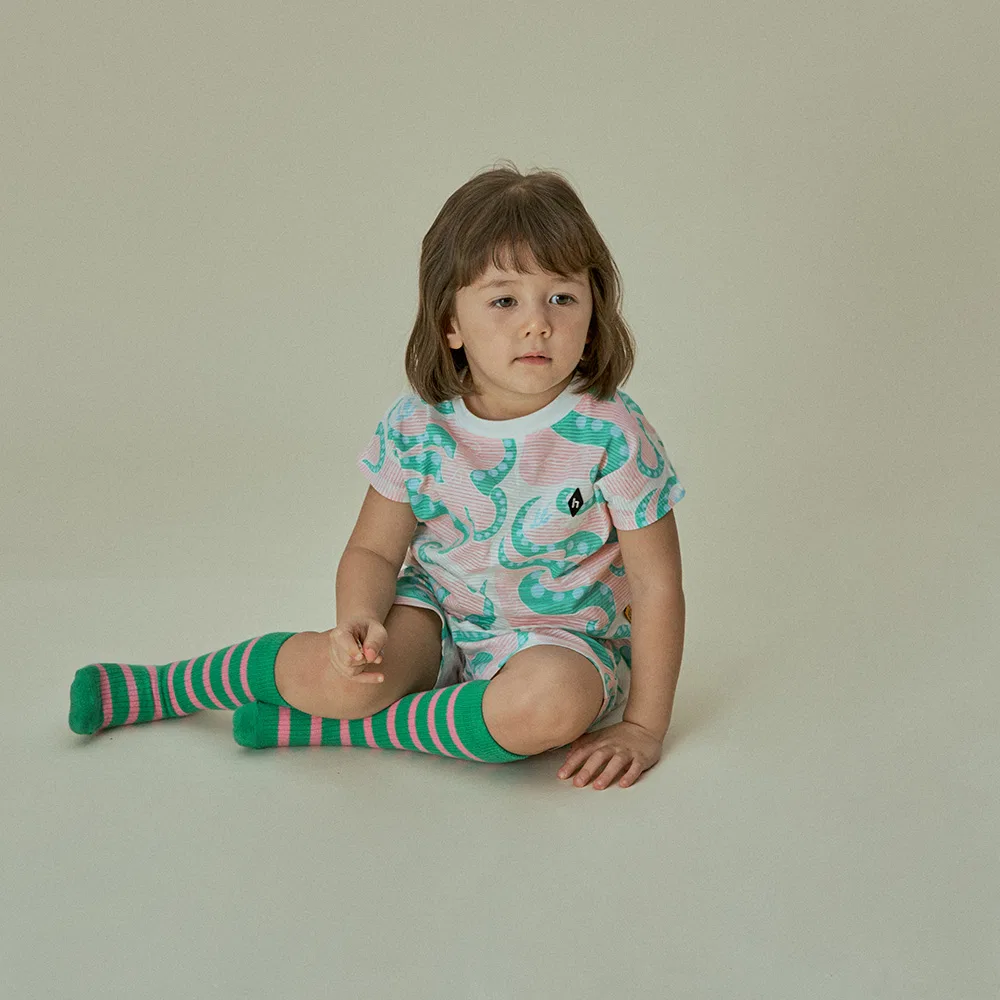 Детский комплект Pink Kraken с коротким рукавом от Hoatatau