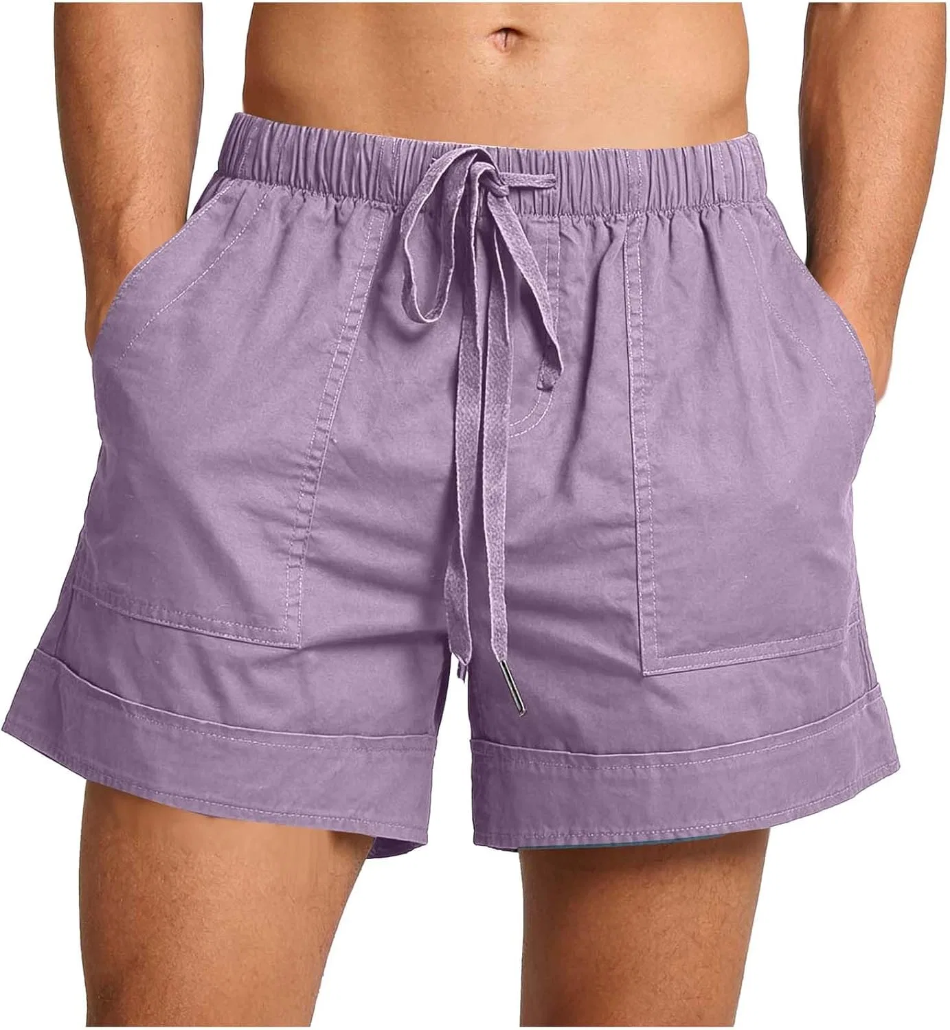 Шорты повседневные Athletic Casual Linen Shorts, Purple