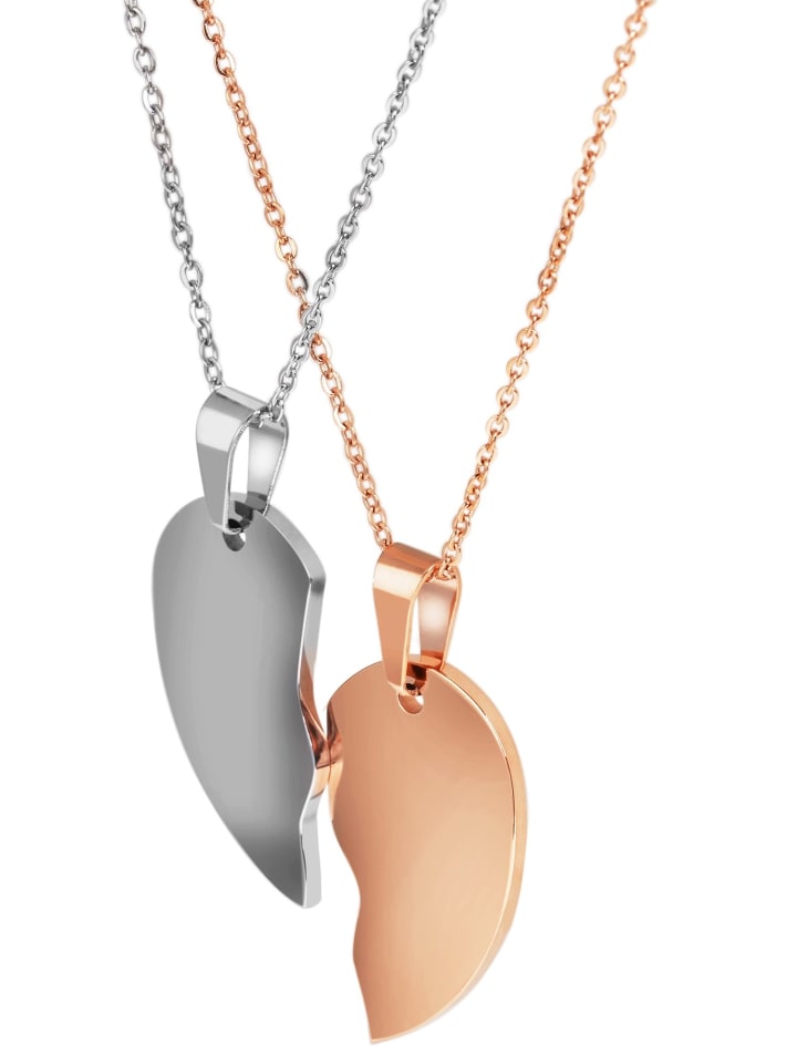 

Adeliás Кулон унисекс - кулон в форме сердца с гравировкой, изготовленный из нержавеющей стали серебристого цвета