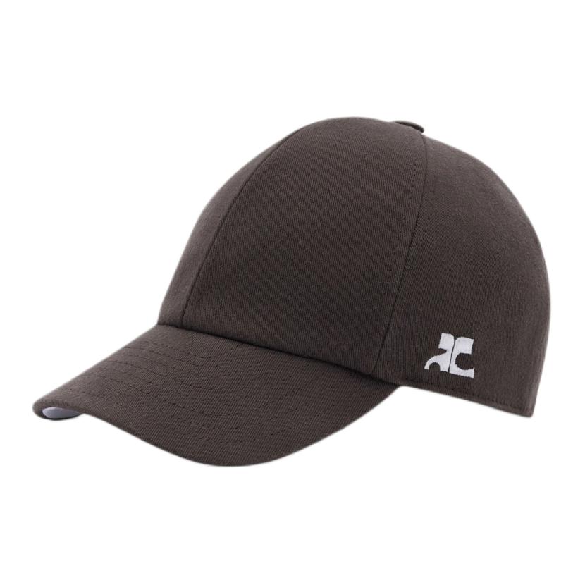 

COURREGES Бейсболка из хлопка с вышитым логотипом, Brown