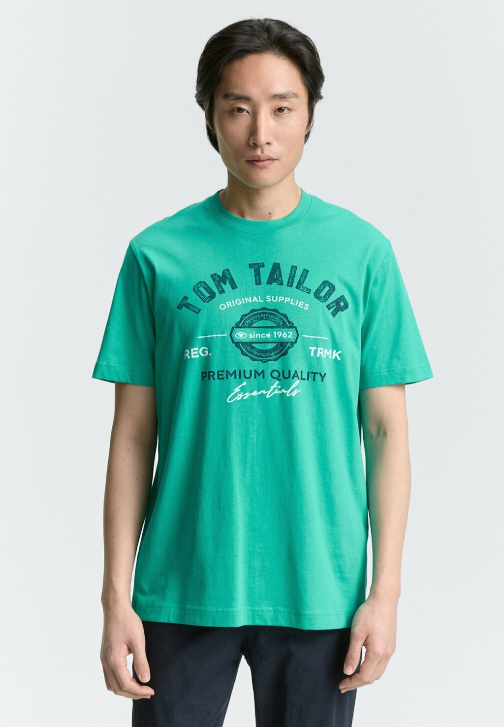 

Футболка с принтом LOGO TEE TOM TAILOR, бирюзовый