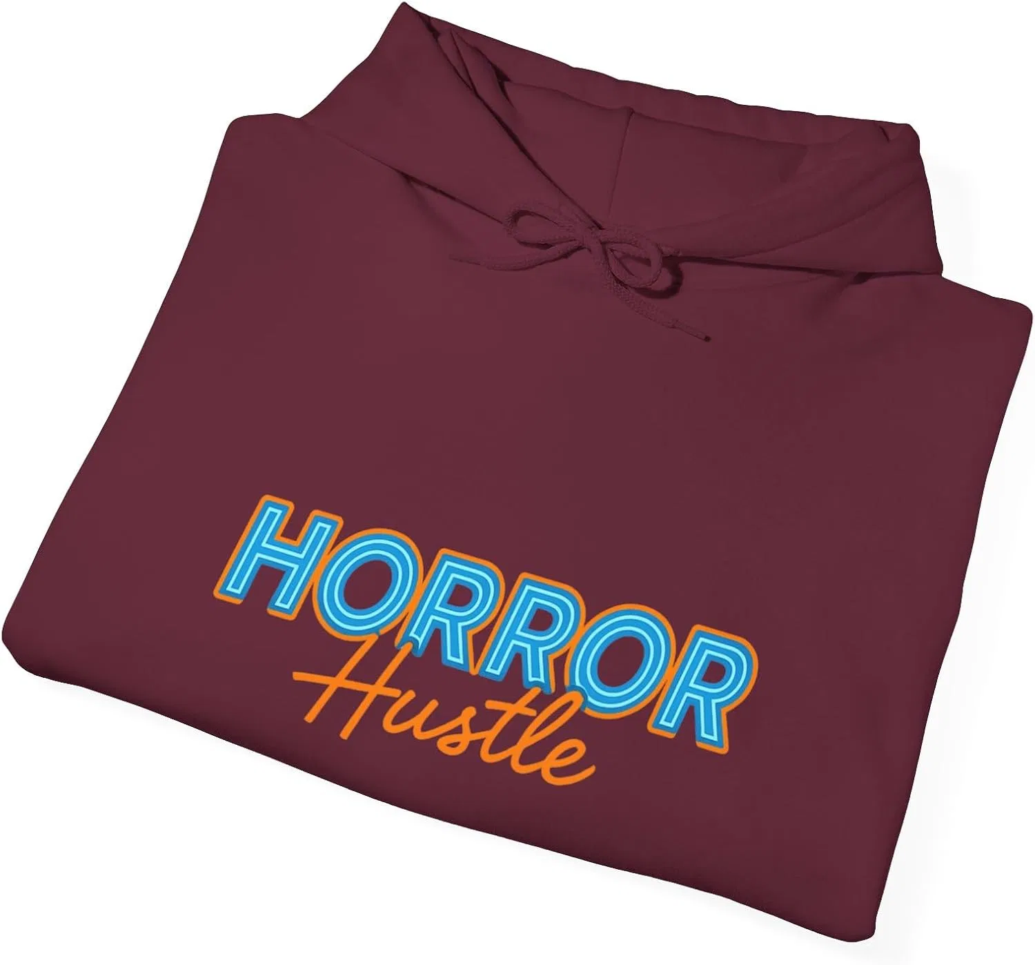 Худи унисекс Horror Hustle на Хэллоуин с неоновым изображением черепа и тыквы, жуткий графический пуловер — фото 4