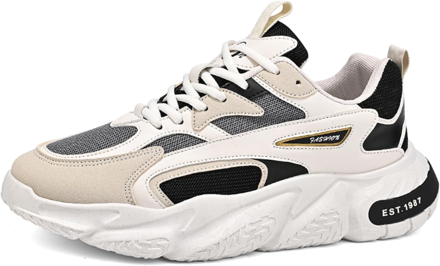 

Мужские беговые кроссовки GSIGUL для тренировок, спортивная обувь для ходьбы с амортизацией, мужские кроссовки для тенниса и повседневной носки, бежевый