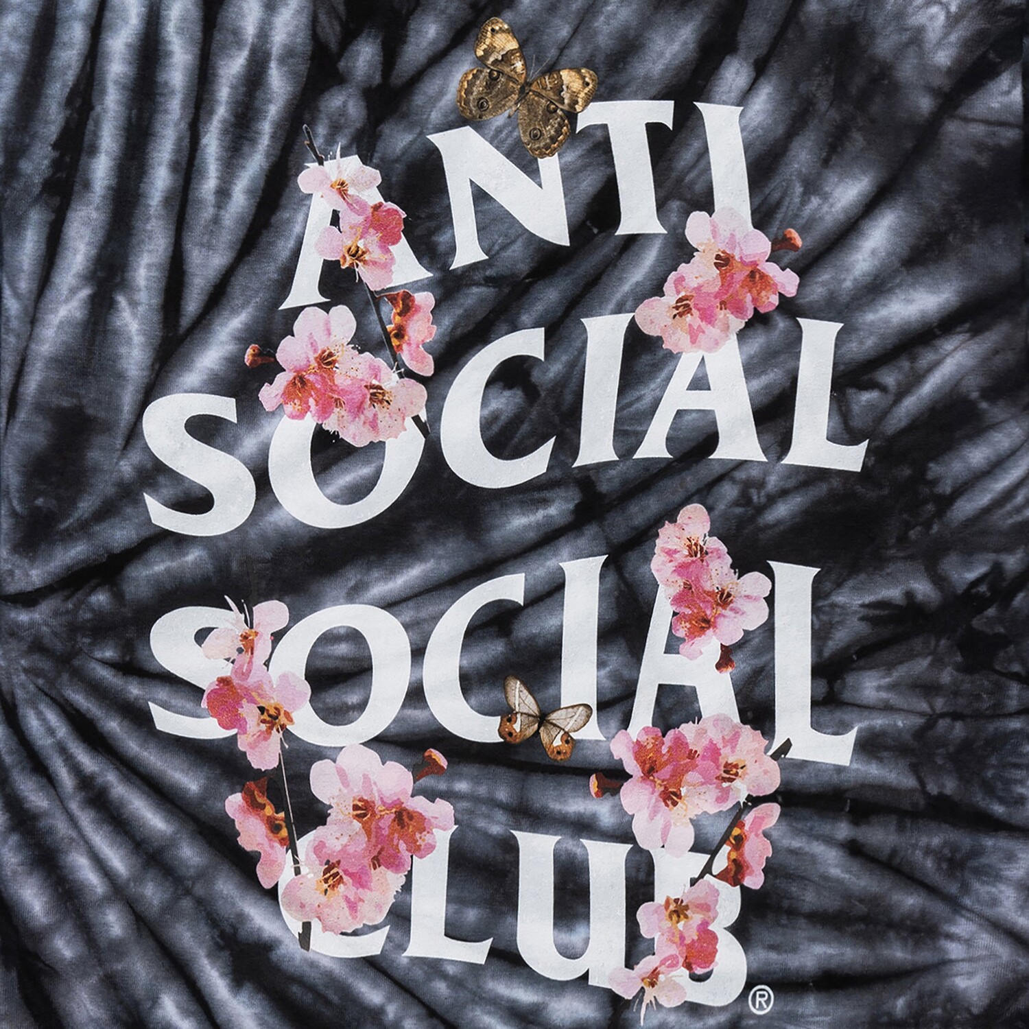 Футболка Anti Social Social Club Kkoch Wifi Tie Dye с длинными рукавами, черная — фото 3