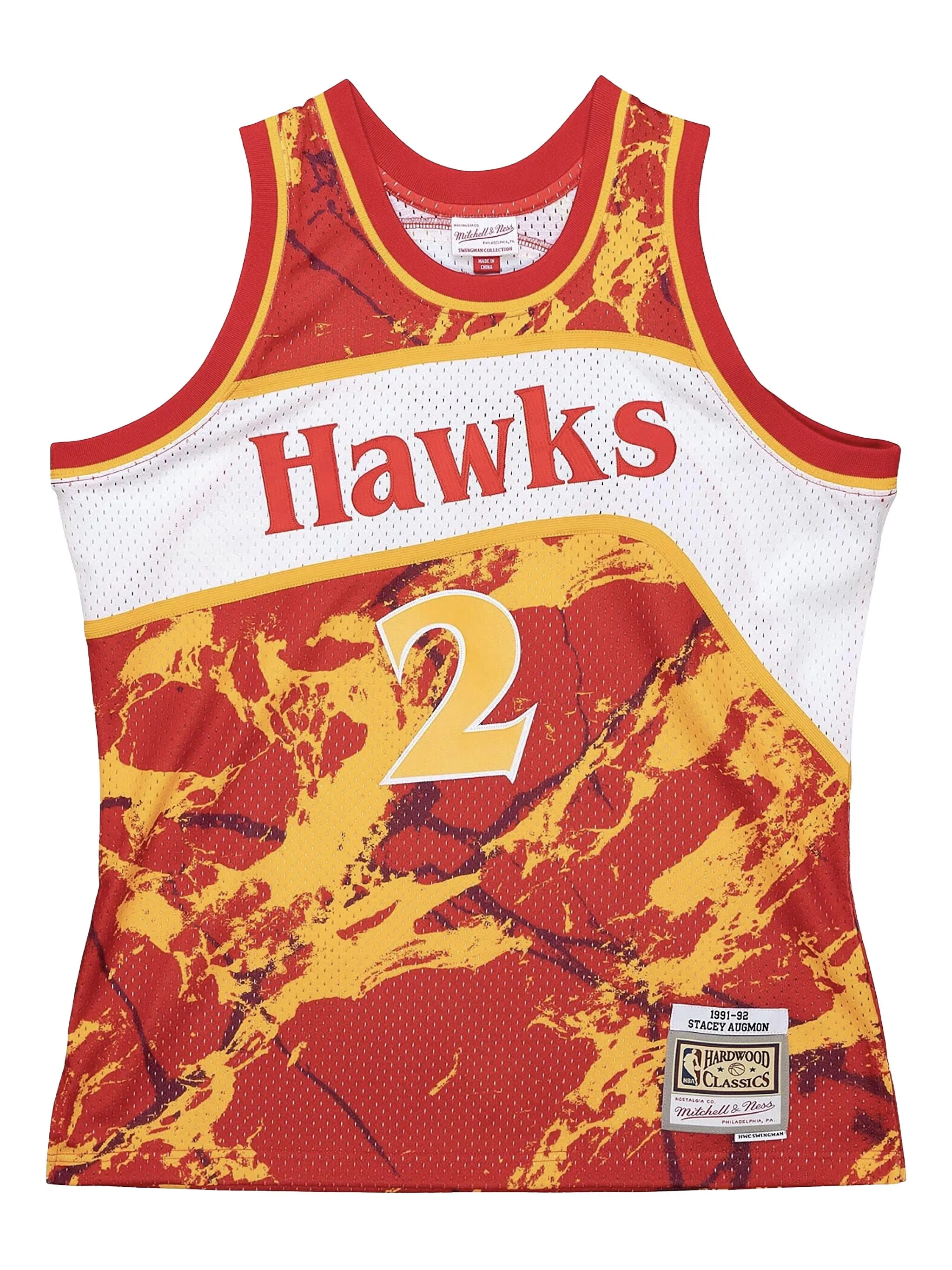 

Спортивный топ NBA Atlanta Hawks 1991 Stacey Augmon Mitchell & Ness, красный