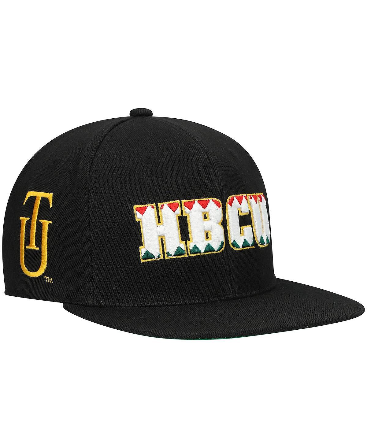 

Мужская черная шляпа Snapback с узором Tuskegee Golden Tigers Mitchell & Ness