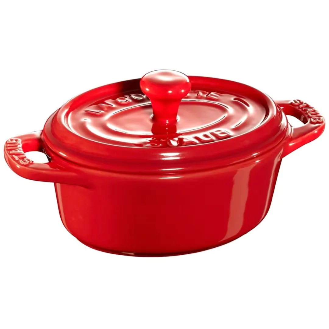 

Мини-кокот овальной формы Staub, керамика, 0.2 л, 11 см, вишневый