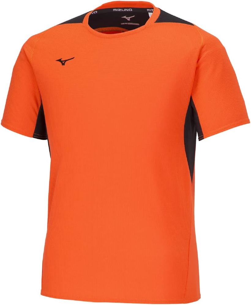 

Мужская футболка Mizuno 32MAA021 Dry Air Flow с коротким рукавом, высокодышащая, впитывающая пот, быстросохнущая, оранжевый