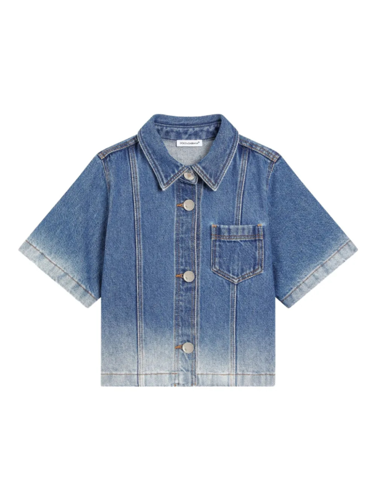 

Dolce & Gabbana Kids рубашка на пуговицах, синий