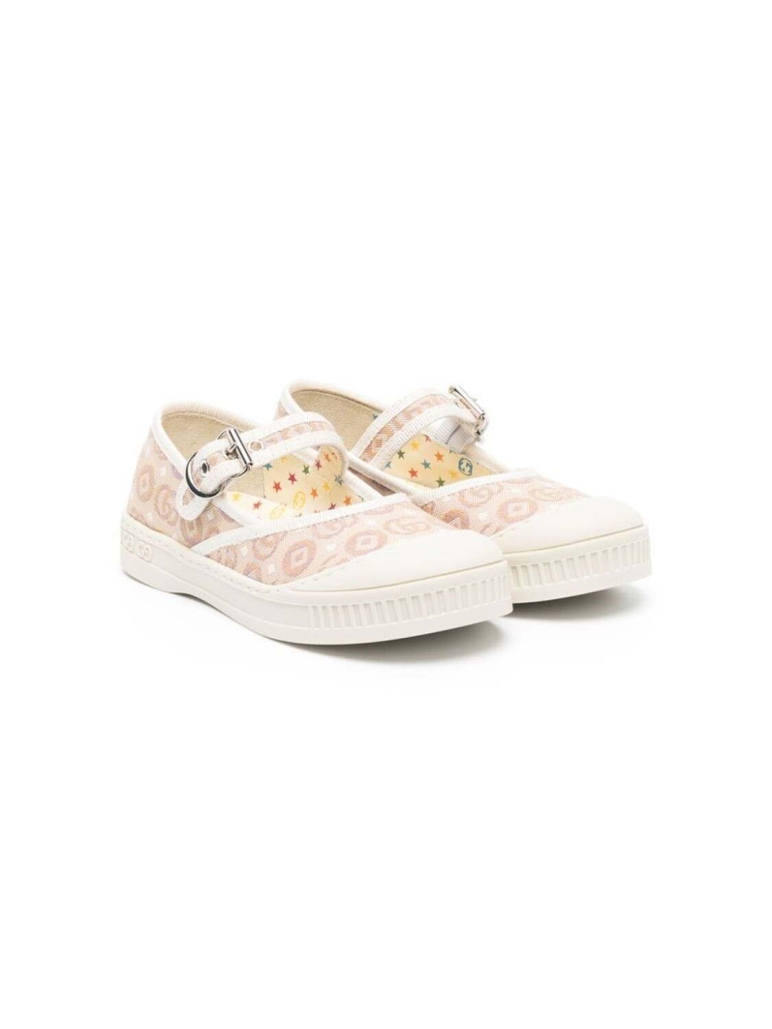 

Балетки с логотипом Double G Gucci Kids, бежевый